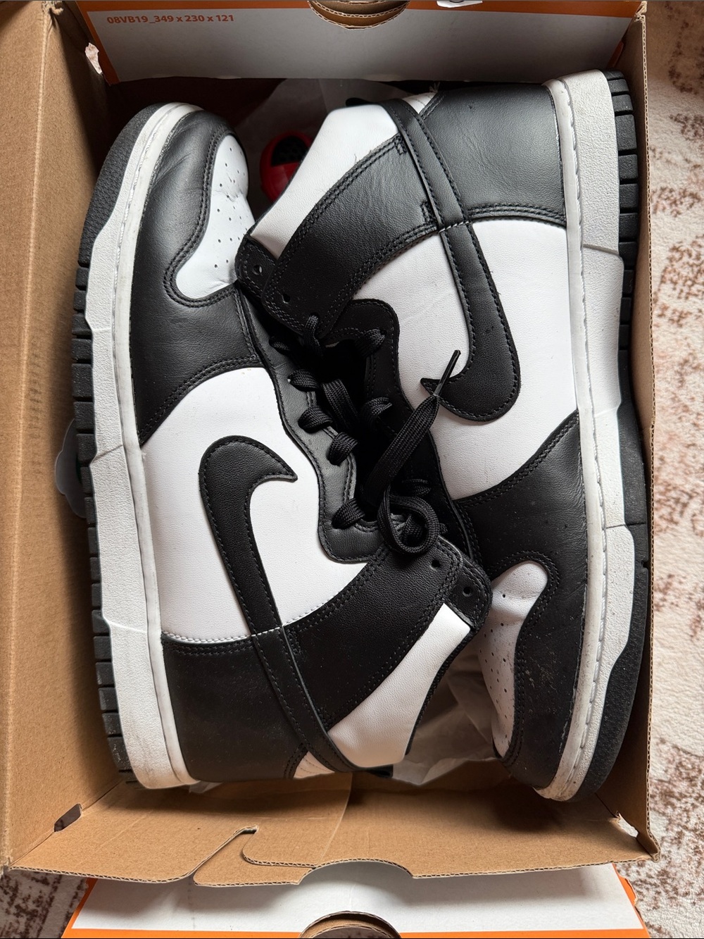 Men’s Black & White High-Top Sneakers